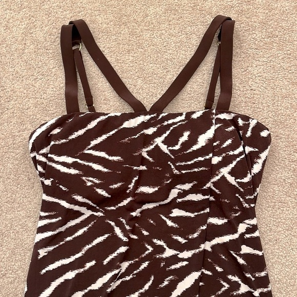 Magicsuit On Safari Michelle Underwire Cross Front Animal Tankini Top - Size 12 - Picture 4 of 10